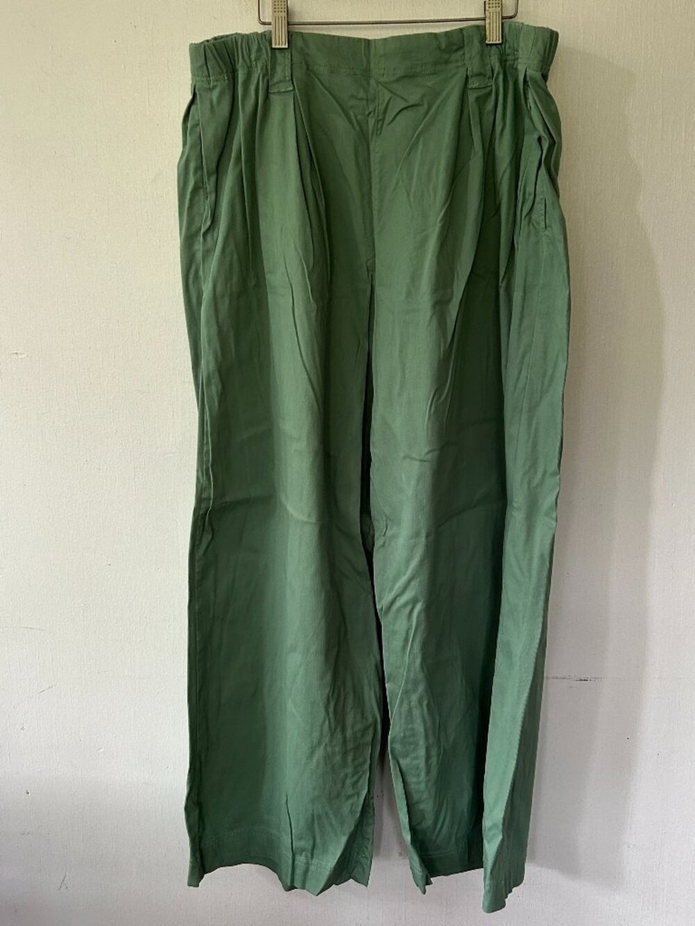 Logo Lori Goldstein Wide Leg Trousers Womens Large Pockets Boho Cottagecore